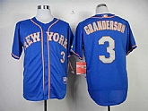 New York Mets #3 Granderson 1987 Mitchell And Ness Throwback Blue Stitched MLB,baseball caps,new era cap wholesale,wholesale hats